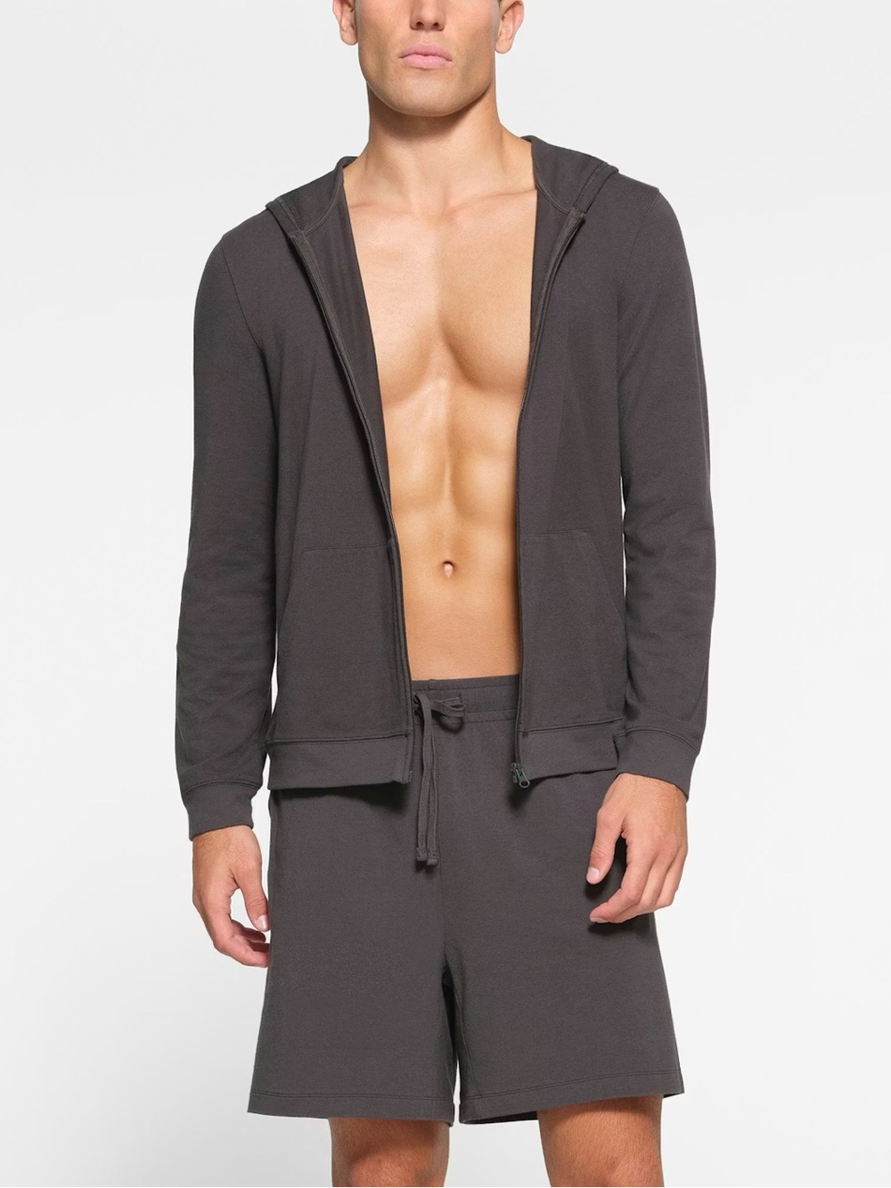 SKIMS NWT Men’s Jersey Lounge Zip Up Hoodie Soft Minimalist Sweatshirt Size M